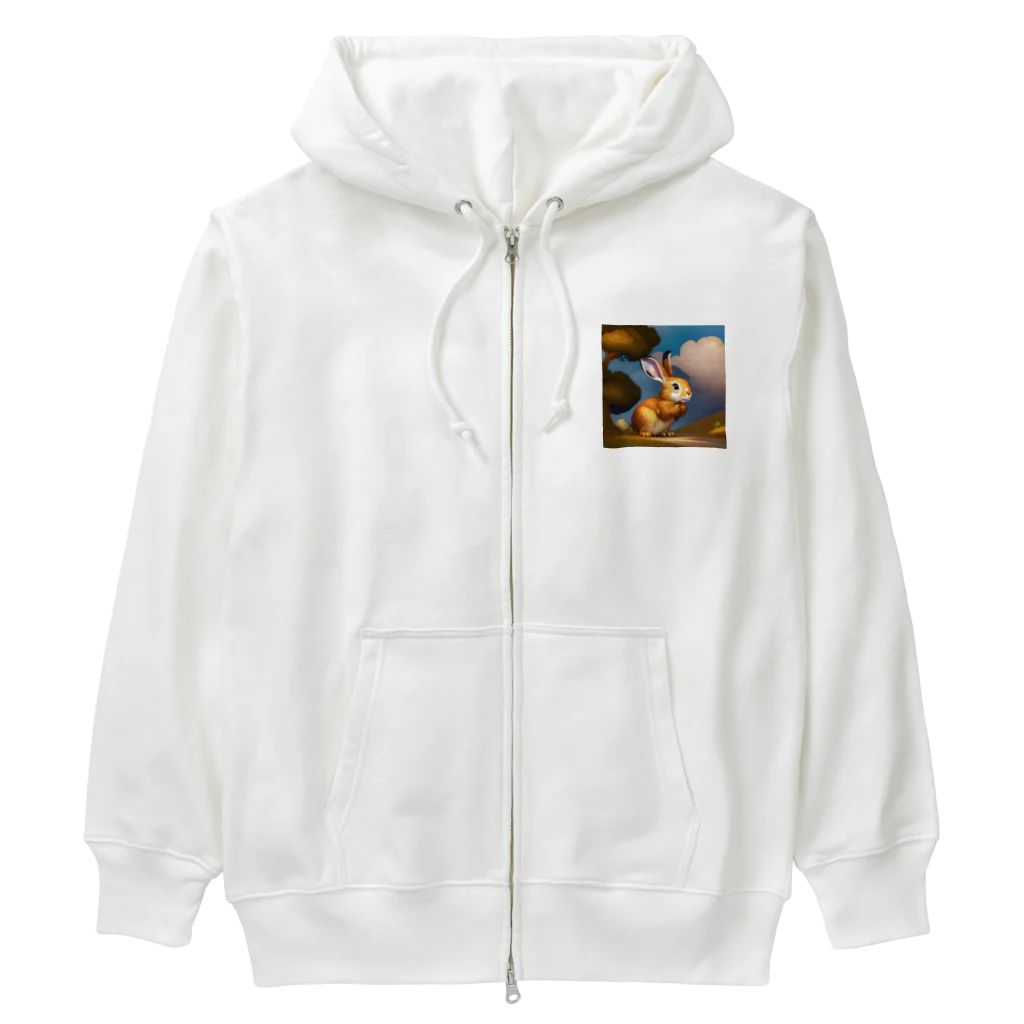 mikkunchamaのかわいいうさぎのイラストグッズ Heavyweight Zip Hoodie