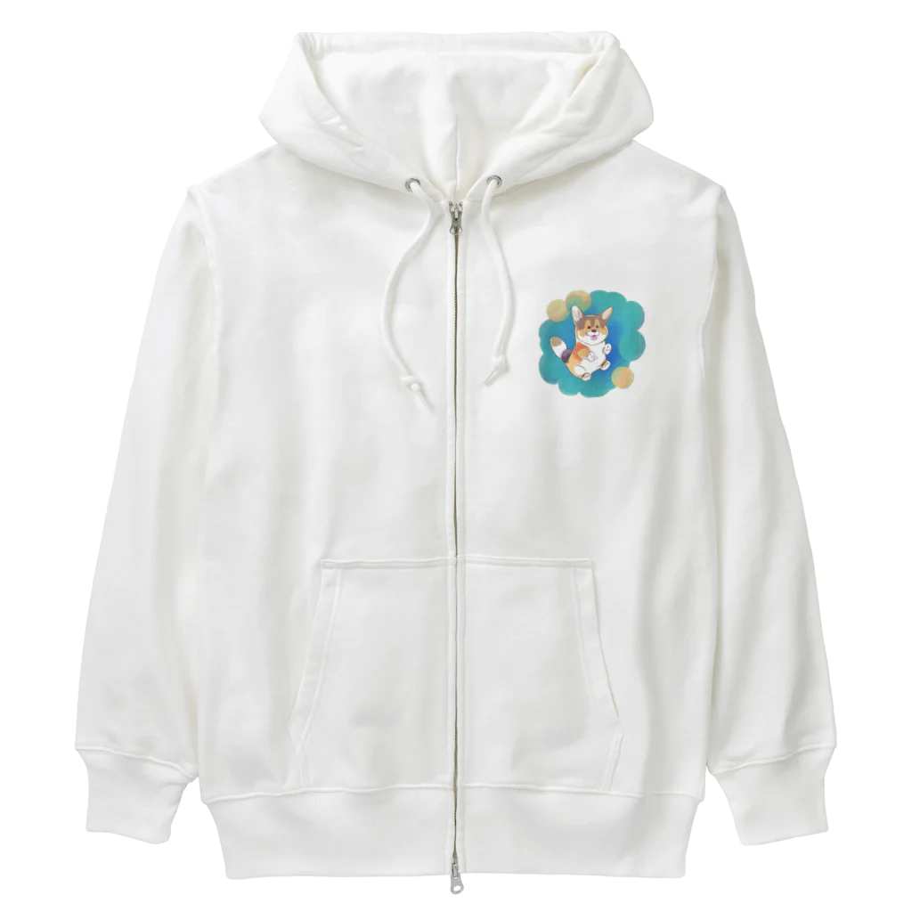 nakagawa-kikakuのコーギーの大ジャンプ Heavyweight Zip Hoodie