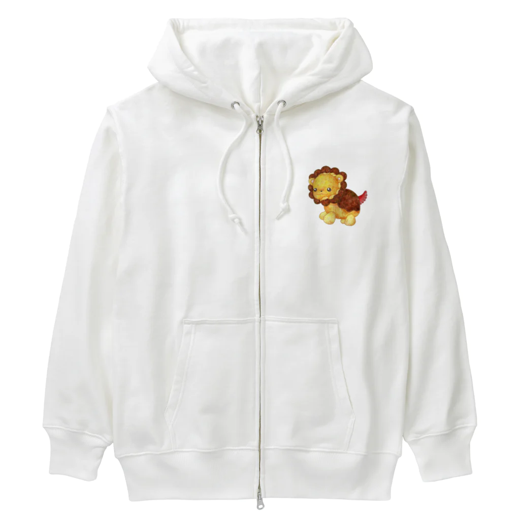 satoayaのアニマルカフェのフードアニマル　たこ焼きライオン Heavyweight Zip Hoodie