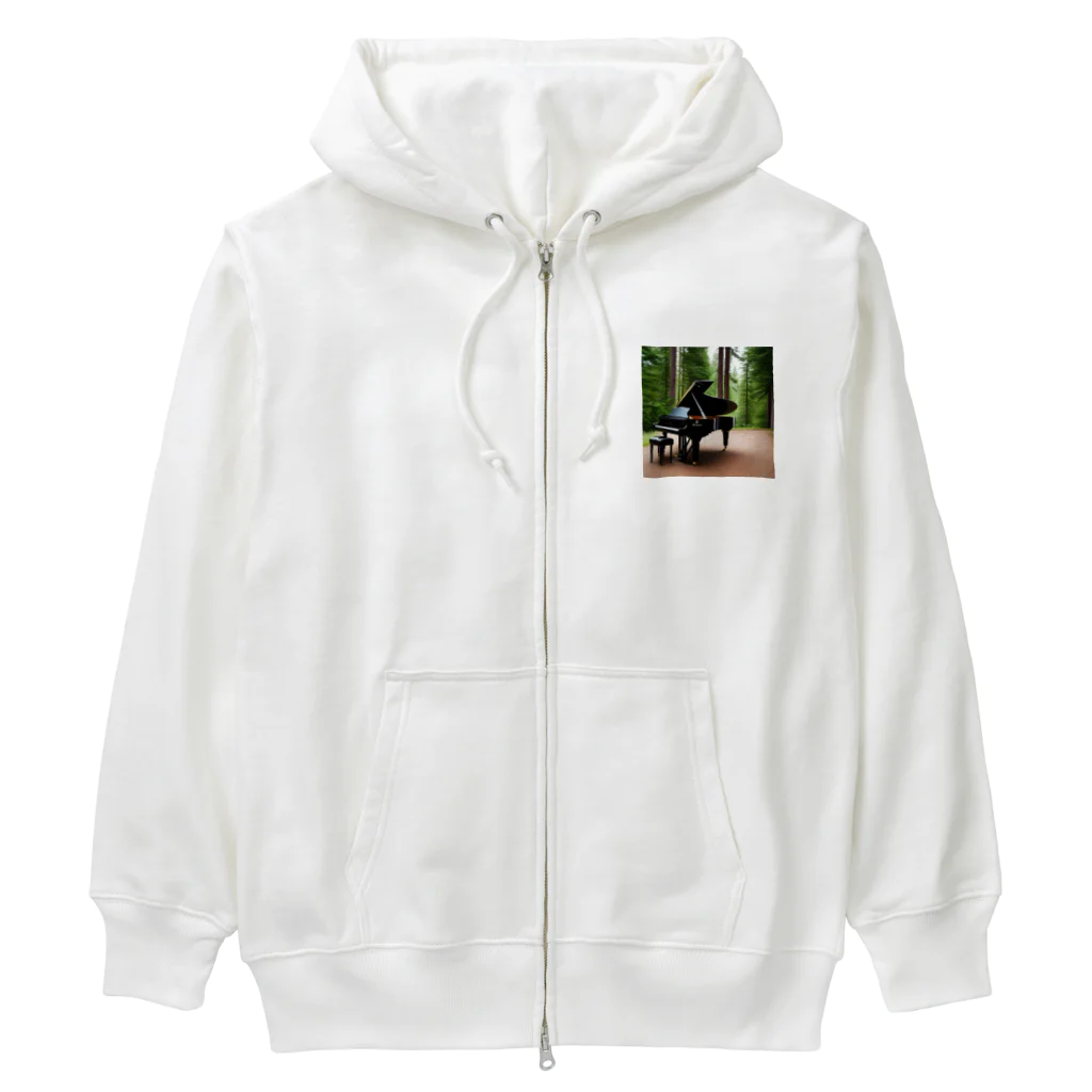 Courage Shame　（クハージュ・シャルム）の森のピアノ Heavyweight Zip Hoodie