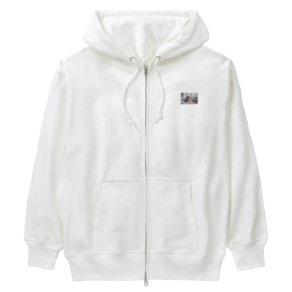 megu_suzuriのかわいい猫グッズ Heavyweight Zip Hoodie