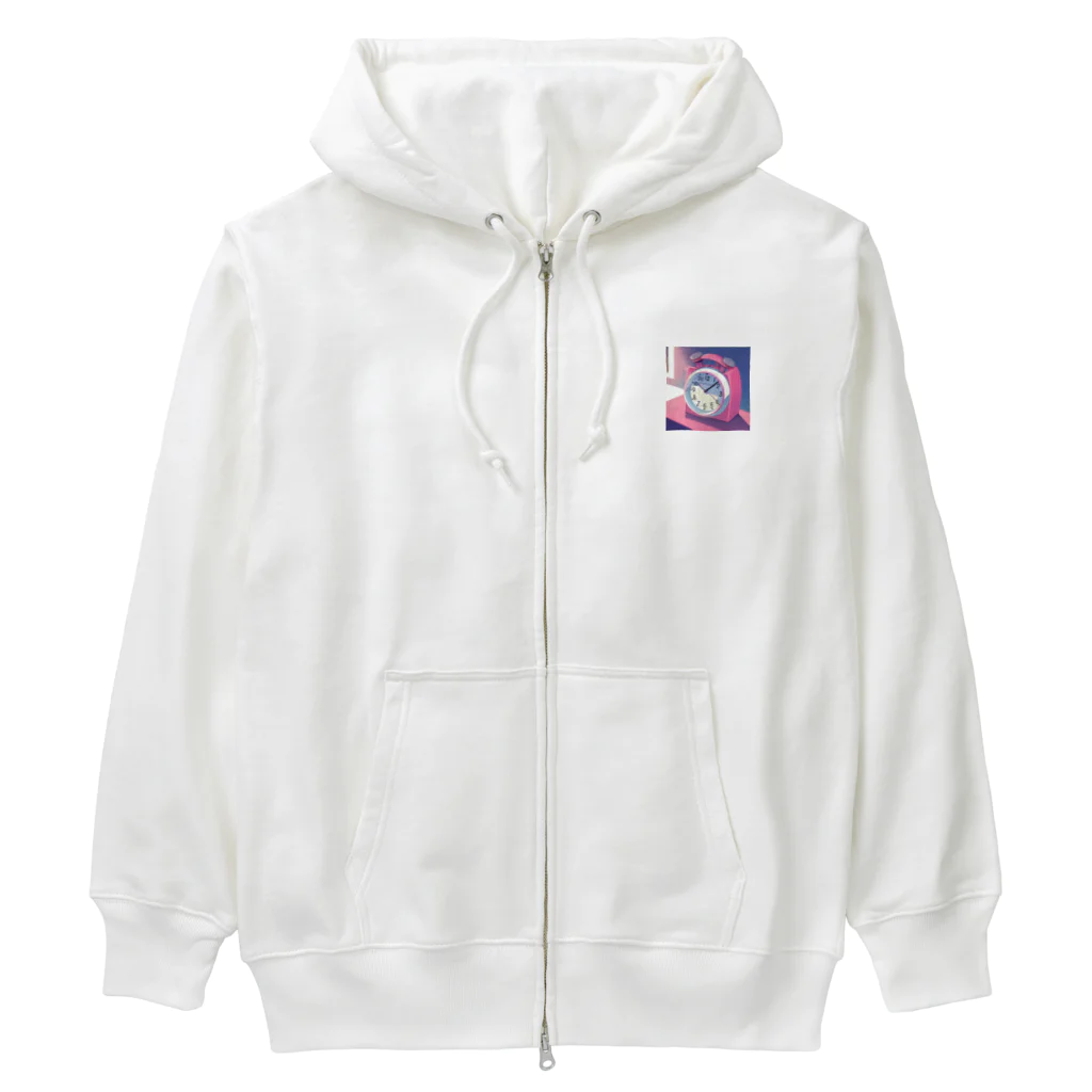 こてつくんAIのピンク置き時計 Heavyweight Zip Hoodie