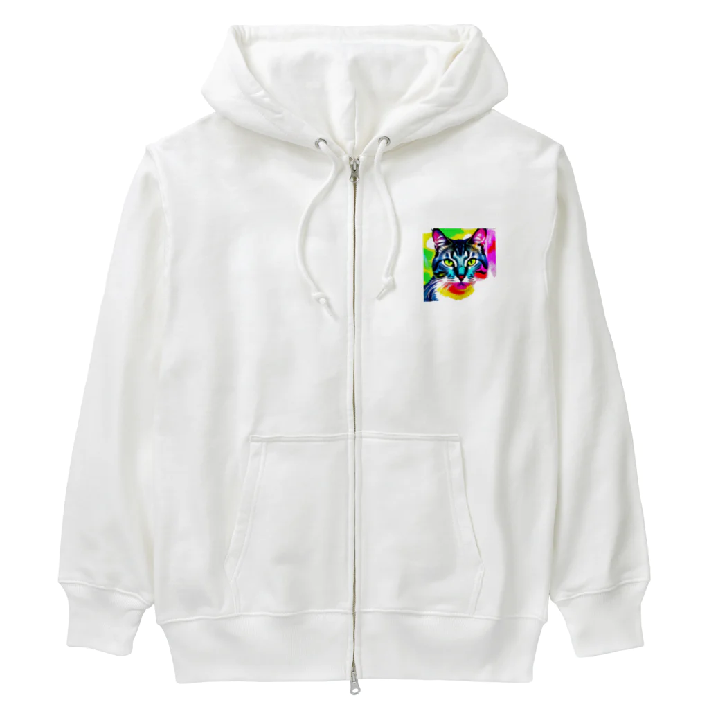 SnackPineのキュートキャットコレクション Heavyweight Zip Hoodie