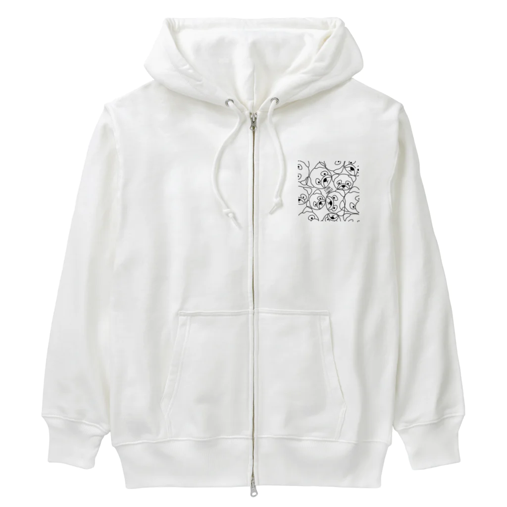 3kids2のDog family Heavyweight Zip Hoodie