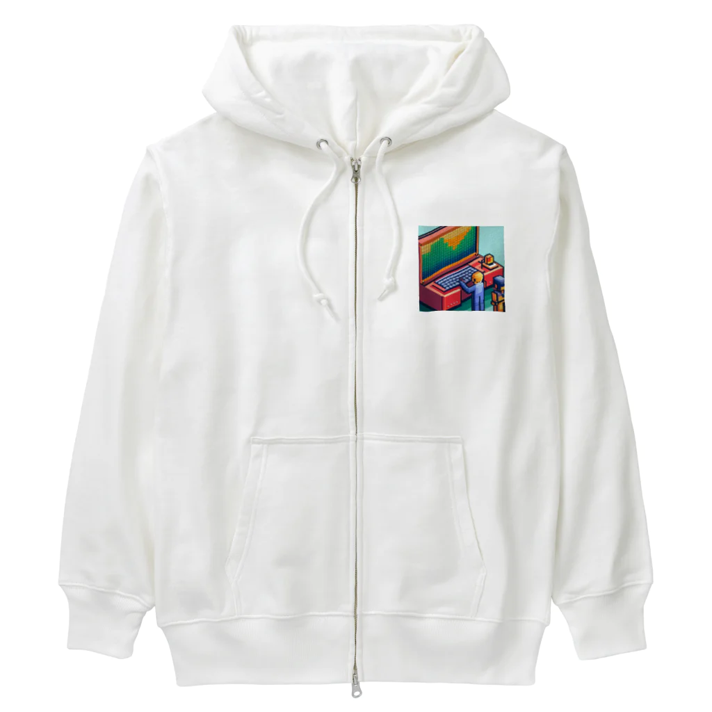 yorozuya4628のドットエンジニア ミニフィグ Heavyweight Zip Hoodie