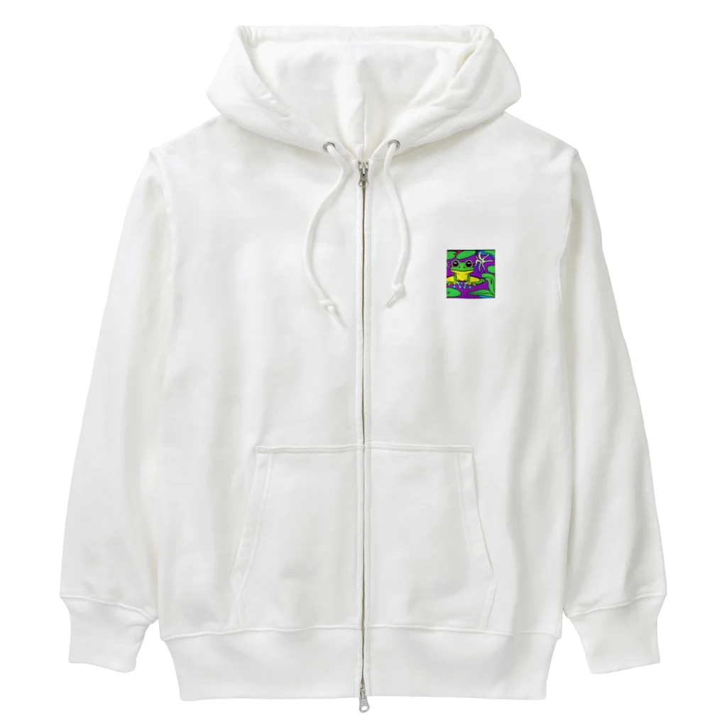 sagimoriのアマガエルのイラストグッズ Heavyweight Zip Hoodie