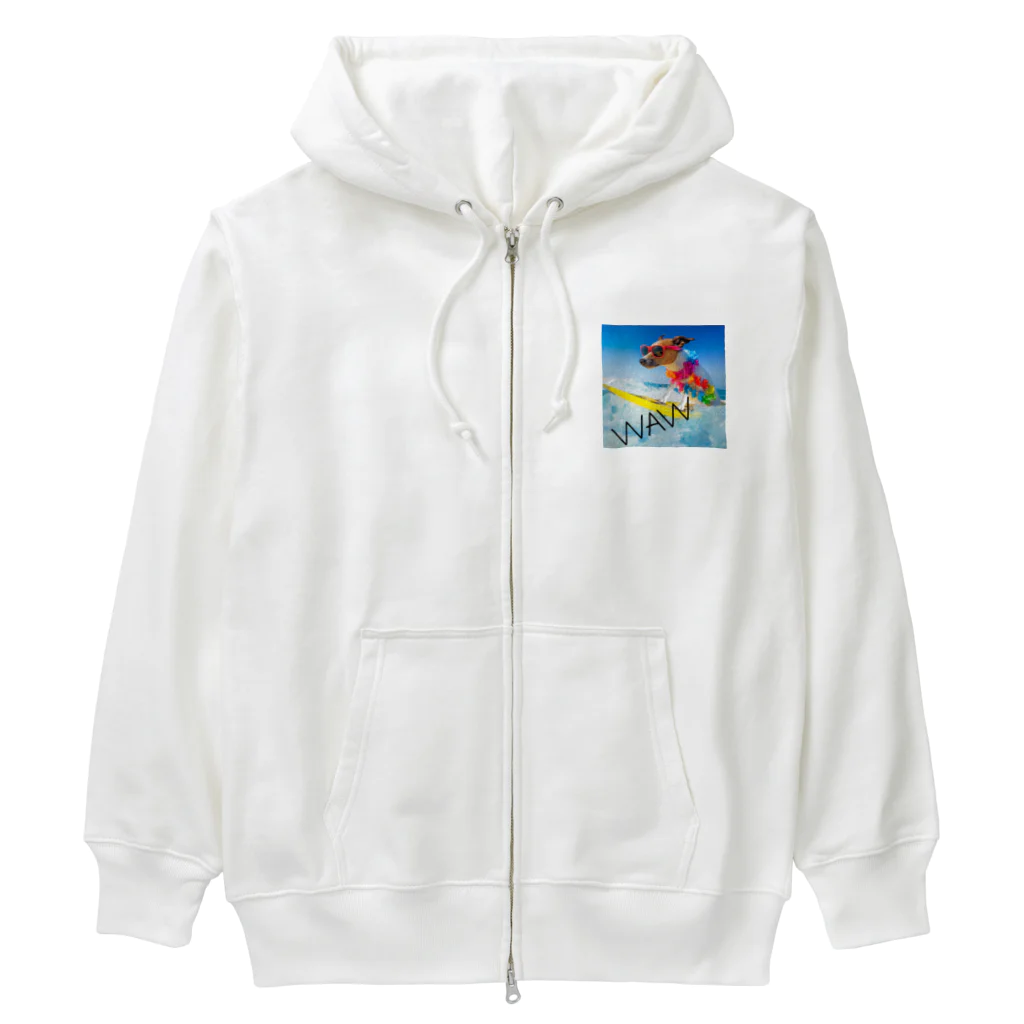 HANIの犬 サーフィンデザイン Heavyweight Zip Hoodie