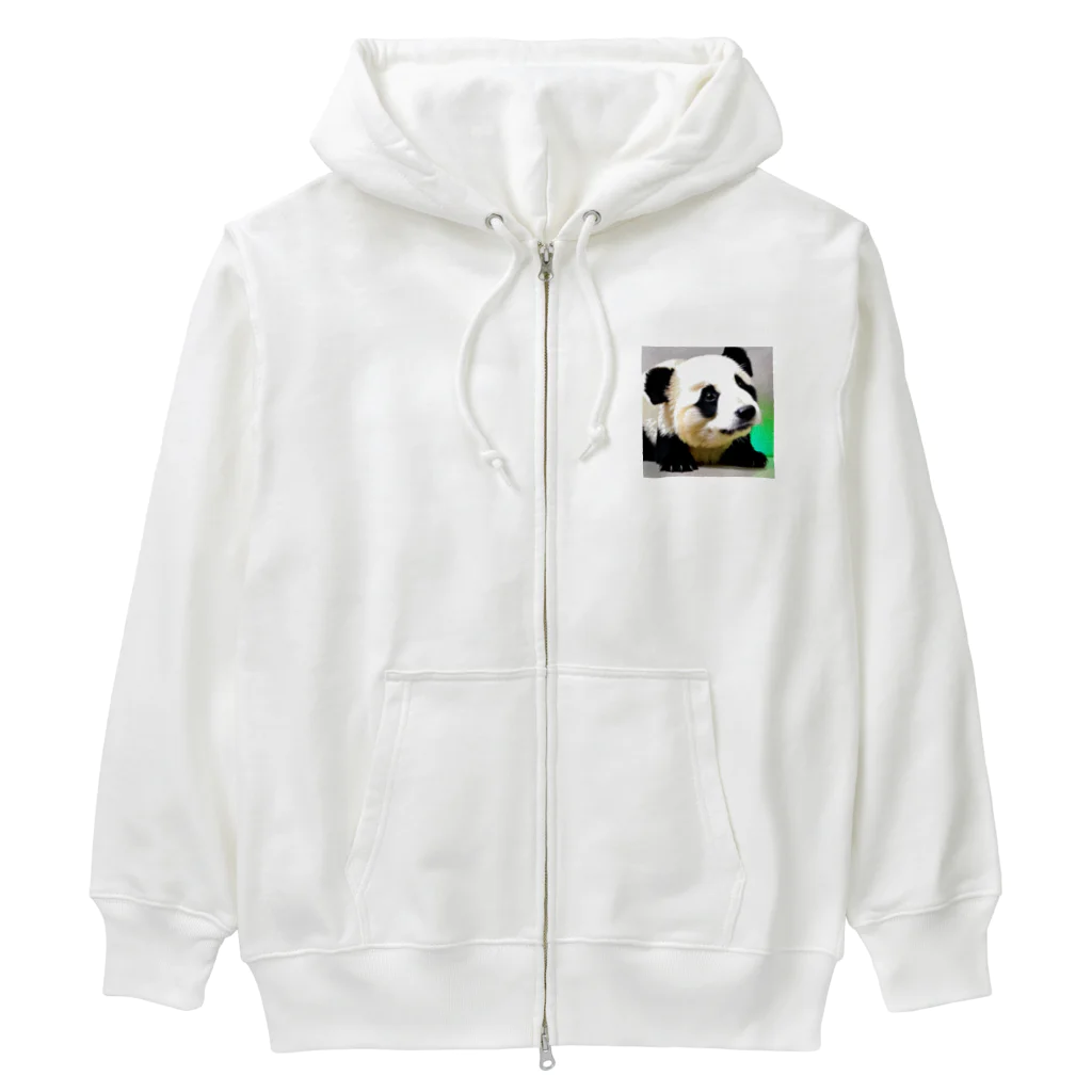 slowlife365のうるうるパンダ Heavyweight Zip Hoodie