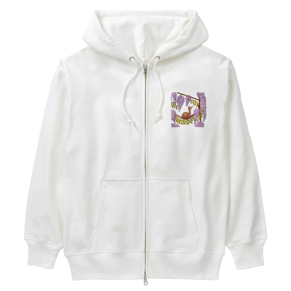 カタツムリに癒しを求めて❗の藤棚を見上げる🐌 Heavyweight Zip Hoodie