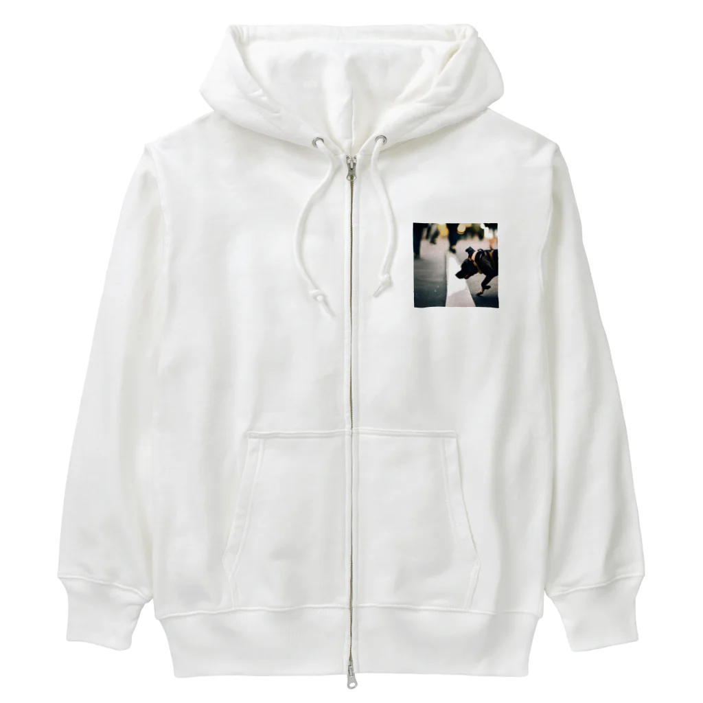 Cloretsの散歩中の犬のグッズ Heavyweight Zip Hoodie