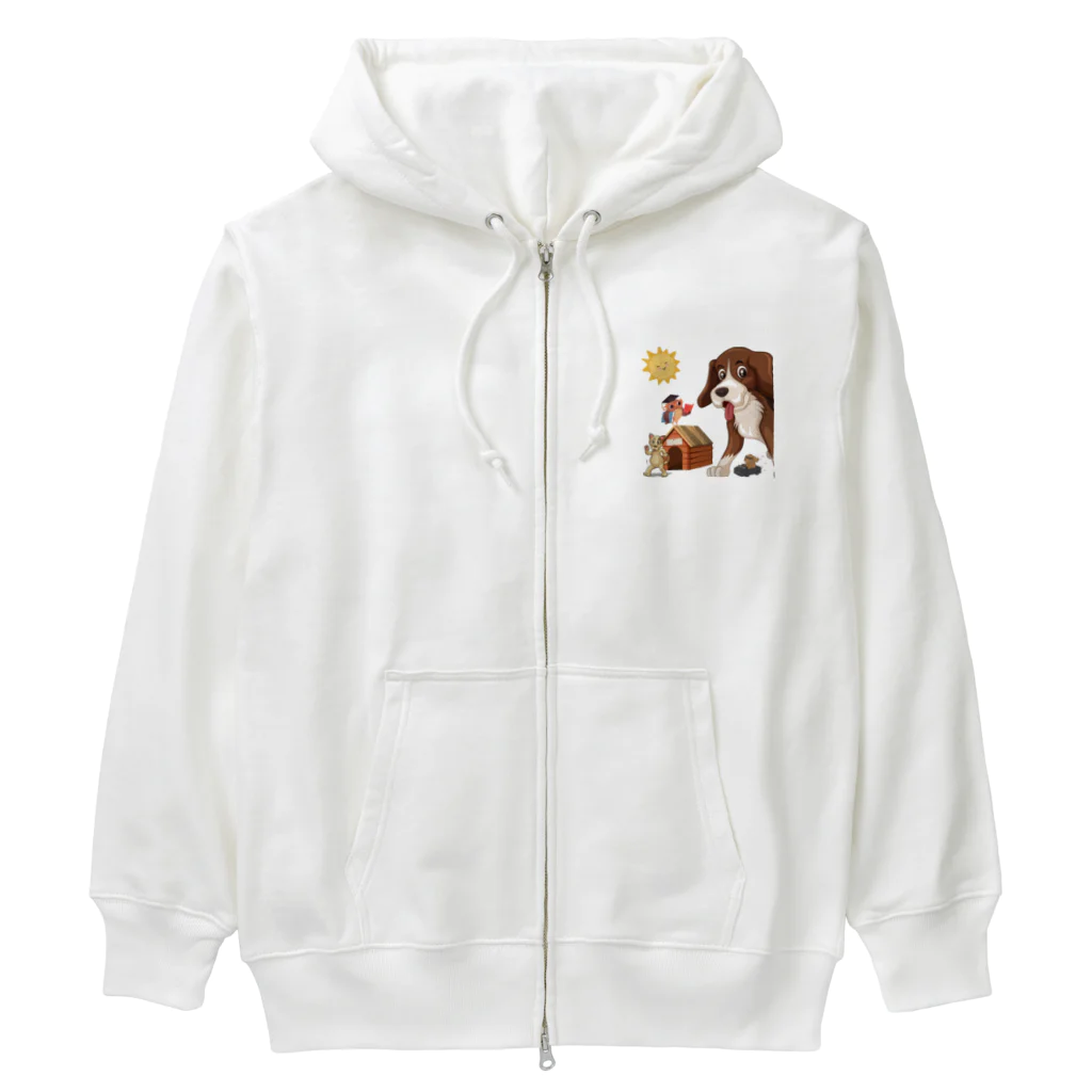 キイロチャンのアニマル学校 Heavyweight Zip Hoodie