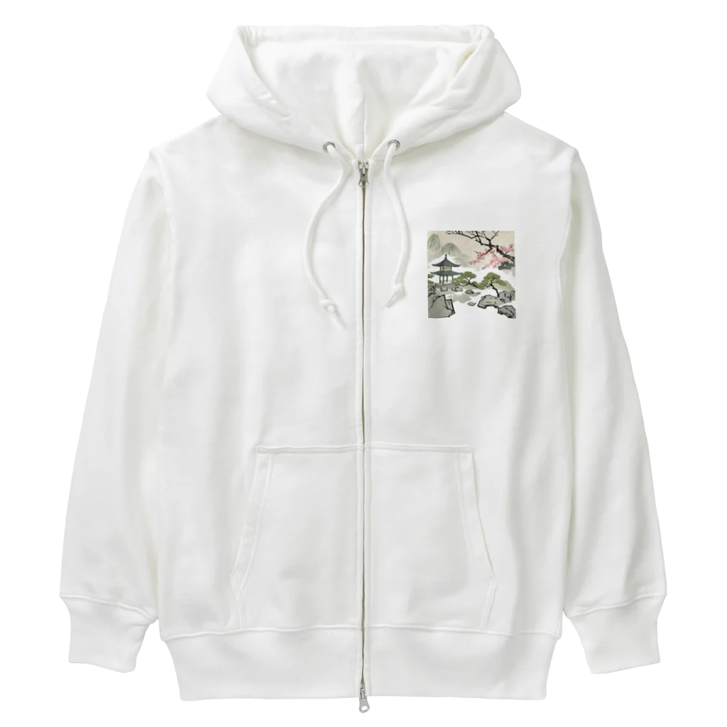 忍者の日本のイラストグッズ Heavyweight Zip Hoodie