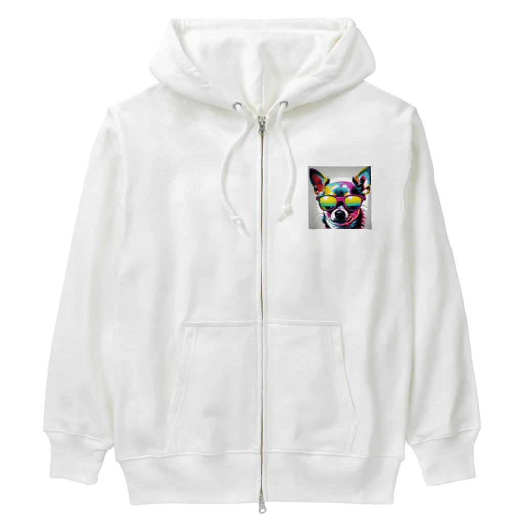 animal baseのサングラス　チワワ Heavyweight Zip Hoodie