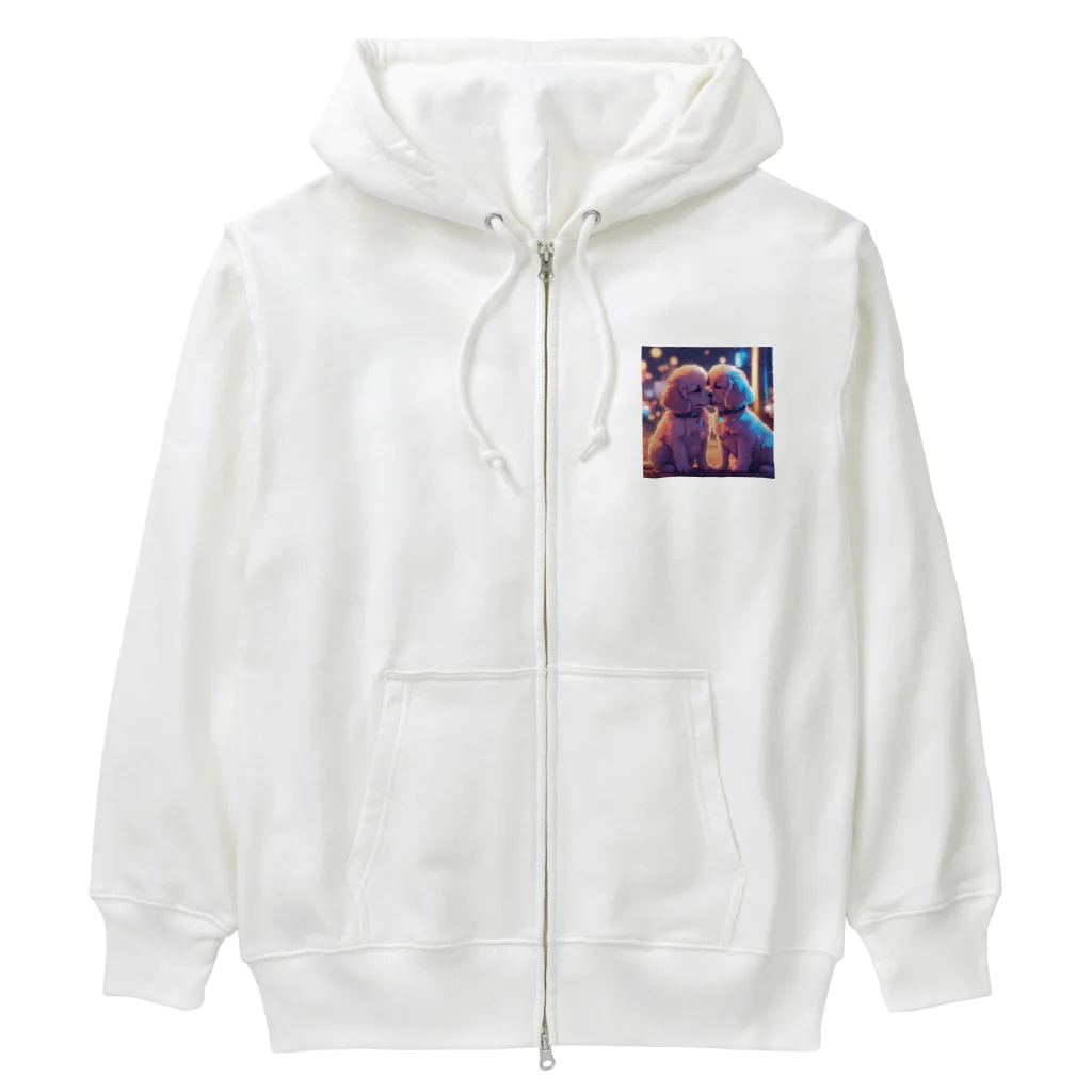 summerのショップのキュートな子犬同士のキス Heavyweight Zip Hoodie