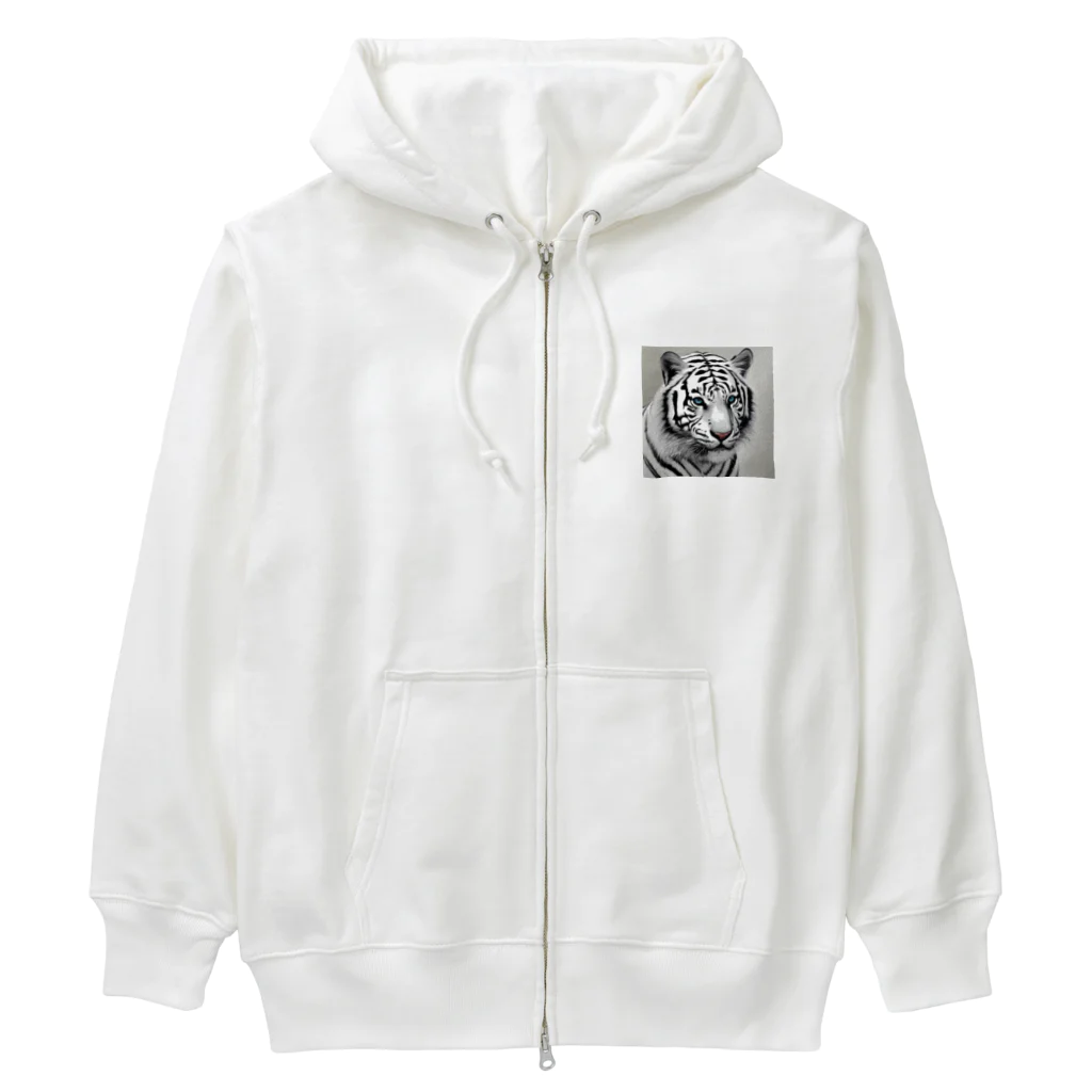 kinglureのホワイトタイガー Heavyweight Zip Hoodie