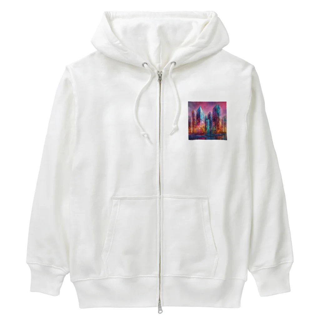 CHOCOLATEAのガラスの街並み Heavyweight Zip Hoodie