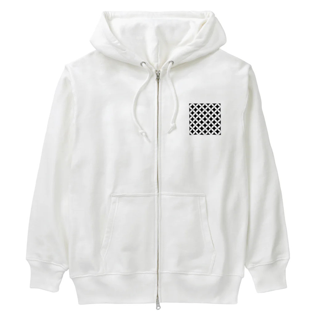 あかずきん工房の七宝つなぎ　和柄 Heavyweight Zip Hoodie