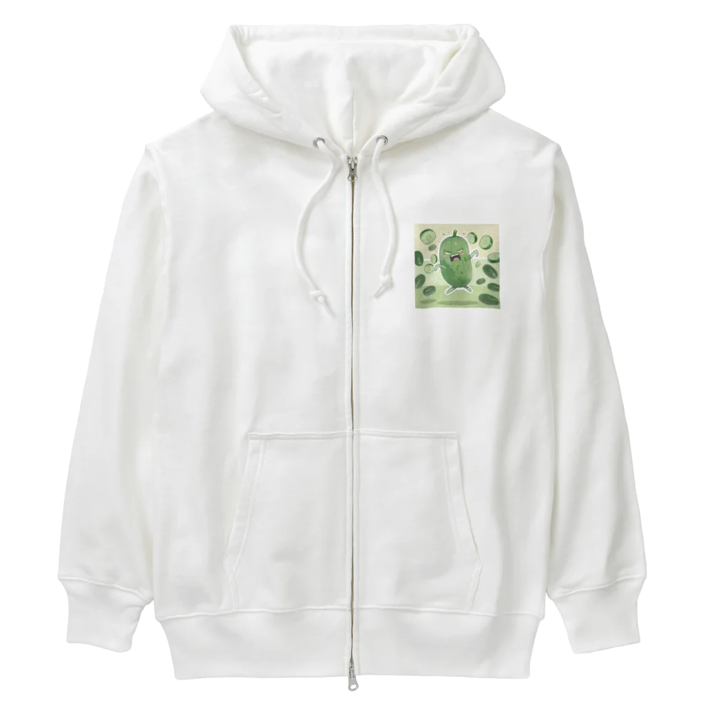 takanori5のアングリーダンシングキューカンバー Heavyweight Zip Hoodie