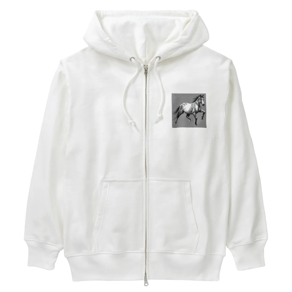 まさのお店の駆ける馬 Heavyweight Zip Hoodie