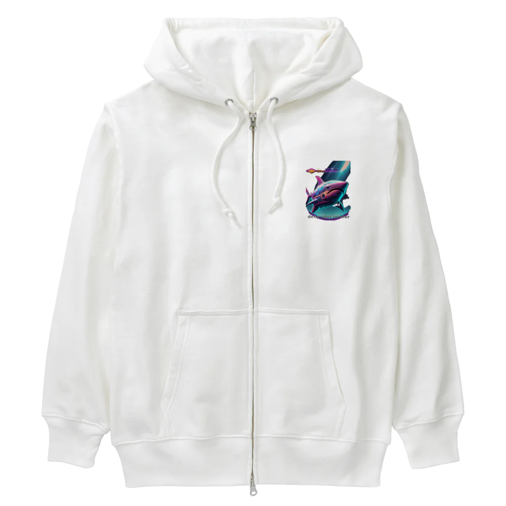 RISE　CEED【オリジナルブランドSHOP】のサメ型宇宙船の奇想天外 Heavyweight Zip Hoodie