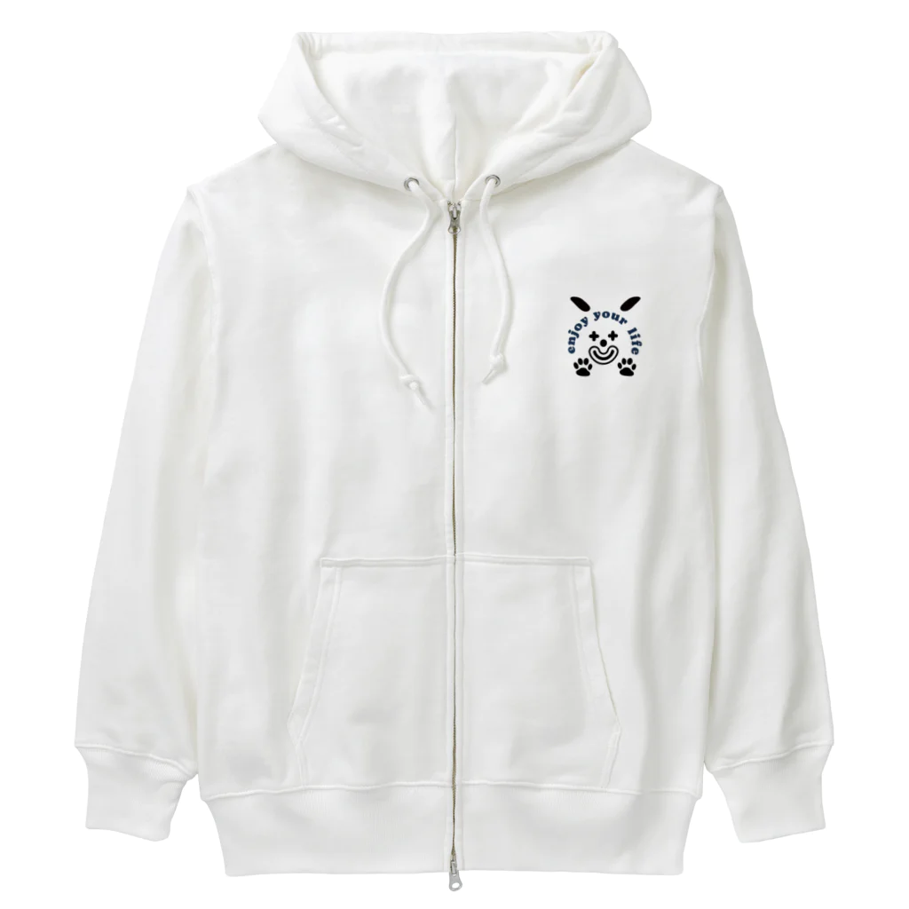 びみょかわアニマルのピエロ犬 Heavyweight Zip Hoodie