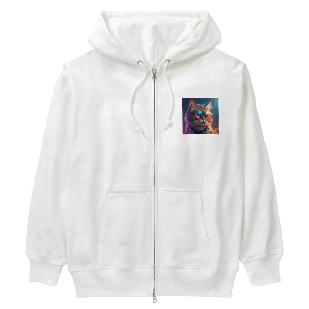 Water_Islandのクールキャット Heavyweight Zip Hoodie