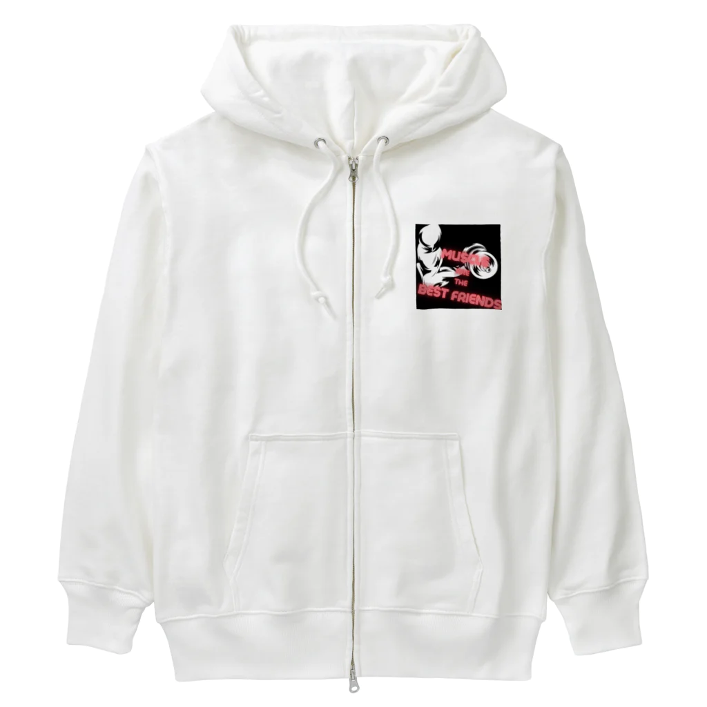 XmasaのMuscles are the best friends Heavyweight Zip Hoodie