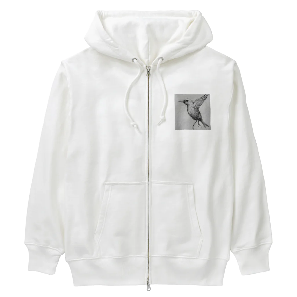 kezu-meの羽ばたく鳥 Heavyweight Zip Hoodie