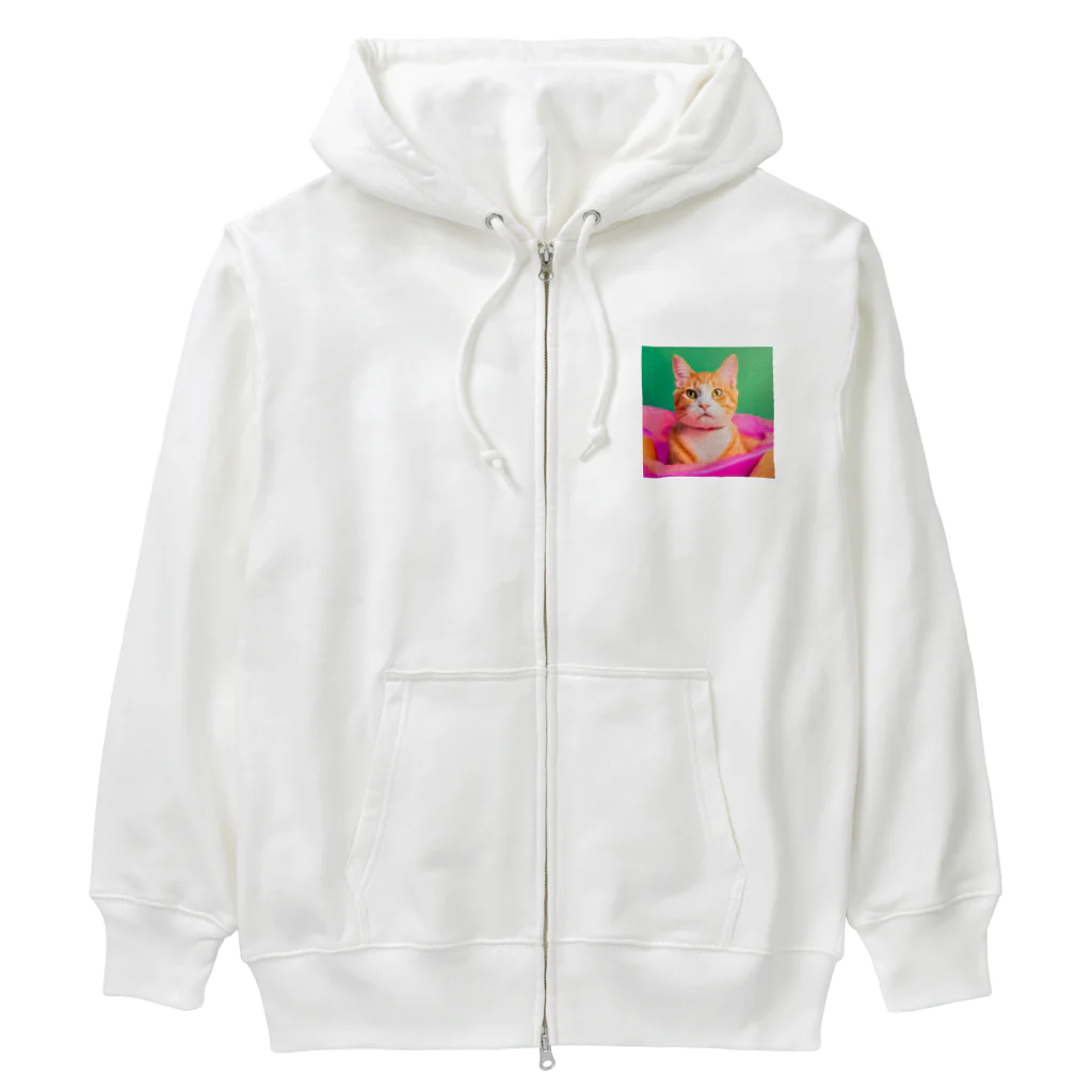 《Derekの絶賛工房中！》のイケイケ猫ちゃん Heavyweight Zip Hoodie