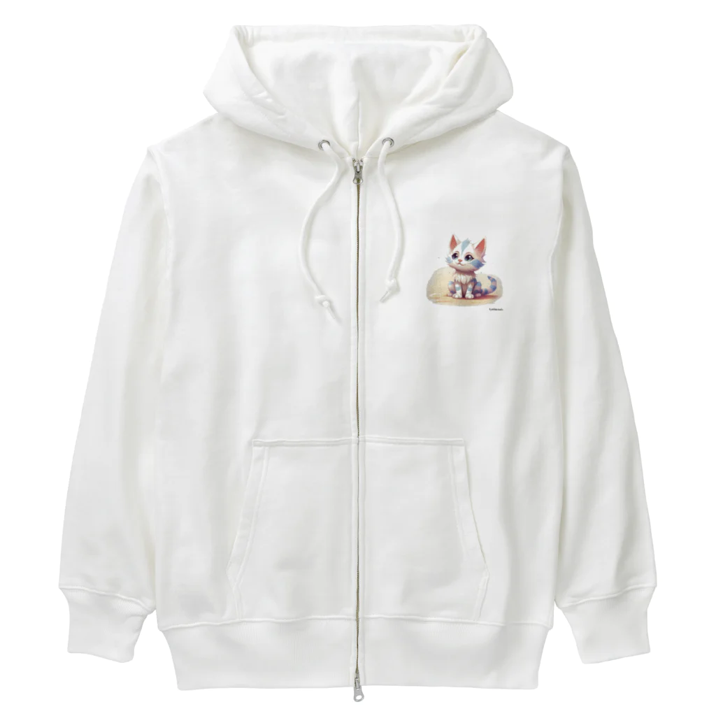 The Triplets Kkittensの三つ子ネコのミント Heavyweight Zip Hoodie