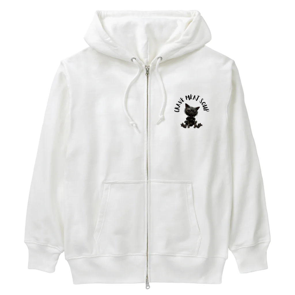 CRAVE MEAT SOUPの#Cyber Cat Heavyweight Zip Hoodie