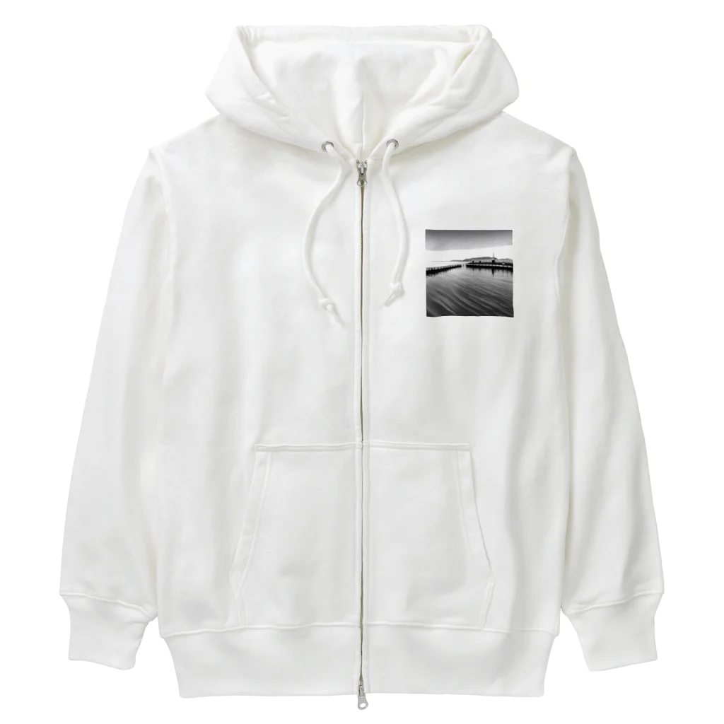 YoMiTの有名な観光スポットイメージ画像：チューリッヒ湖（スイス） Heavyweight Zip Hoodie