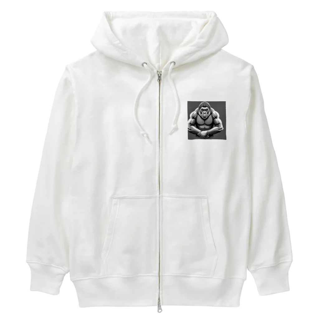 teru8376のイラスト　ゴリラ Heavyweight Zip Hoodie