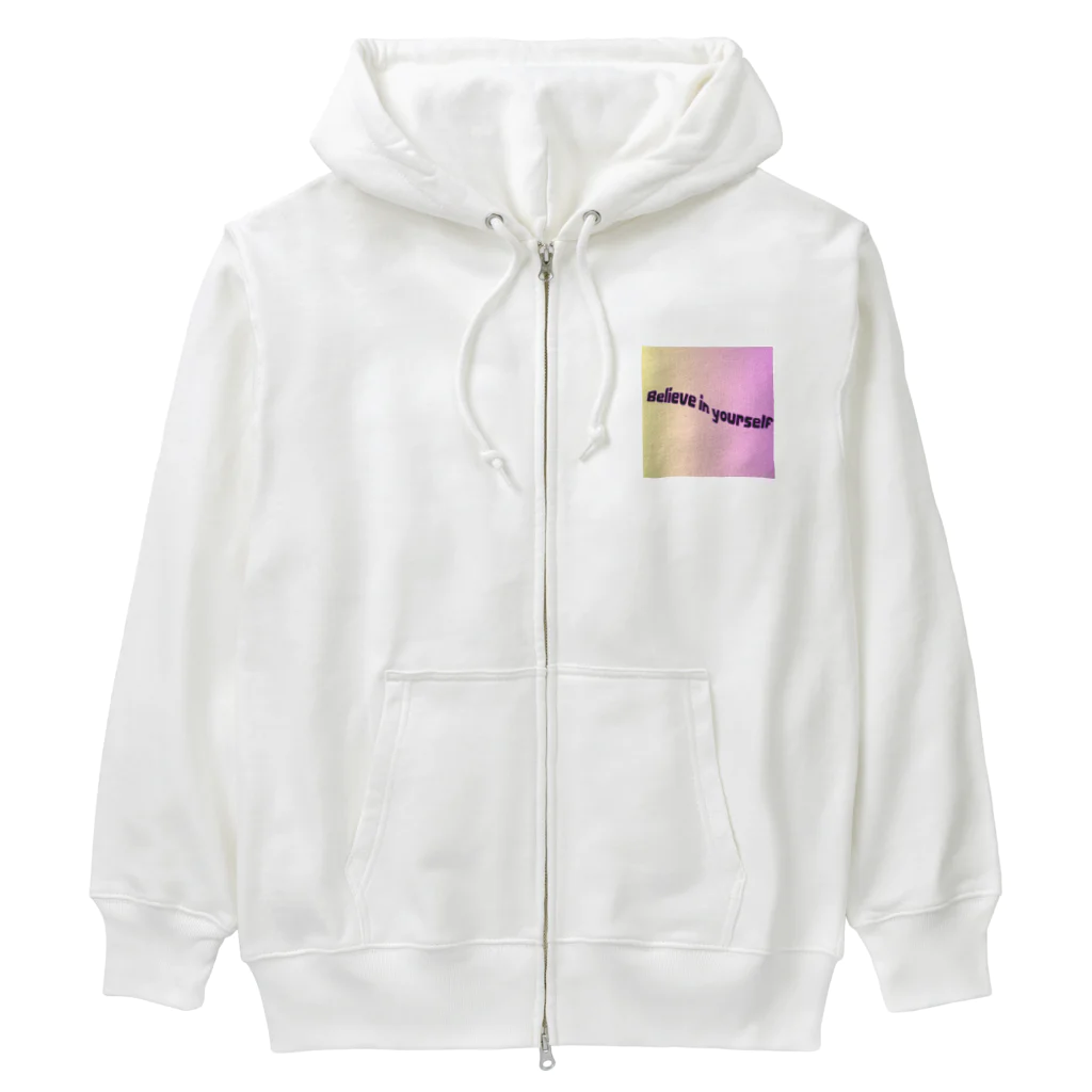 名もなきただの学生?の信じることの Heavyweight Zip Hoodie