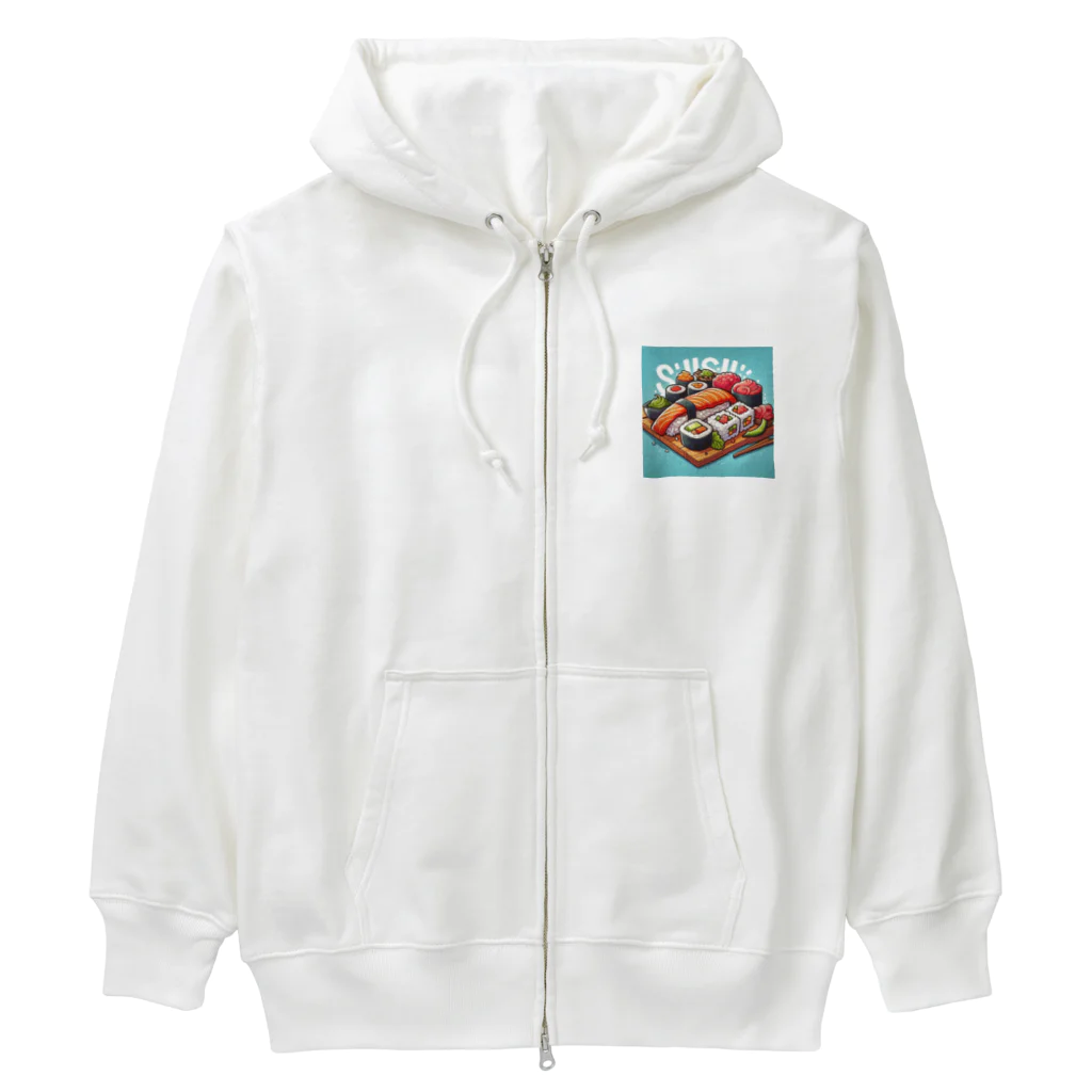 ワンダーワールド・ワンストップのカラフルなユニークな寿司 Heavyweight Zip Hoodie