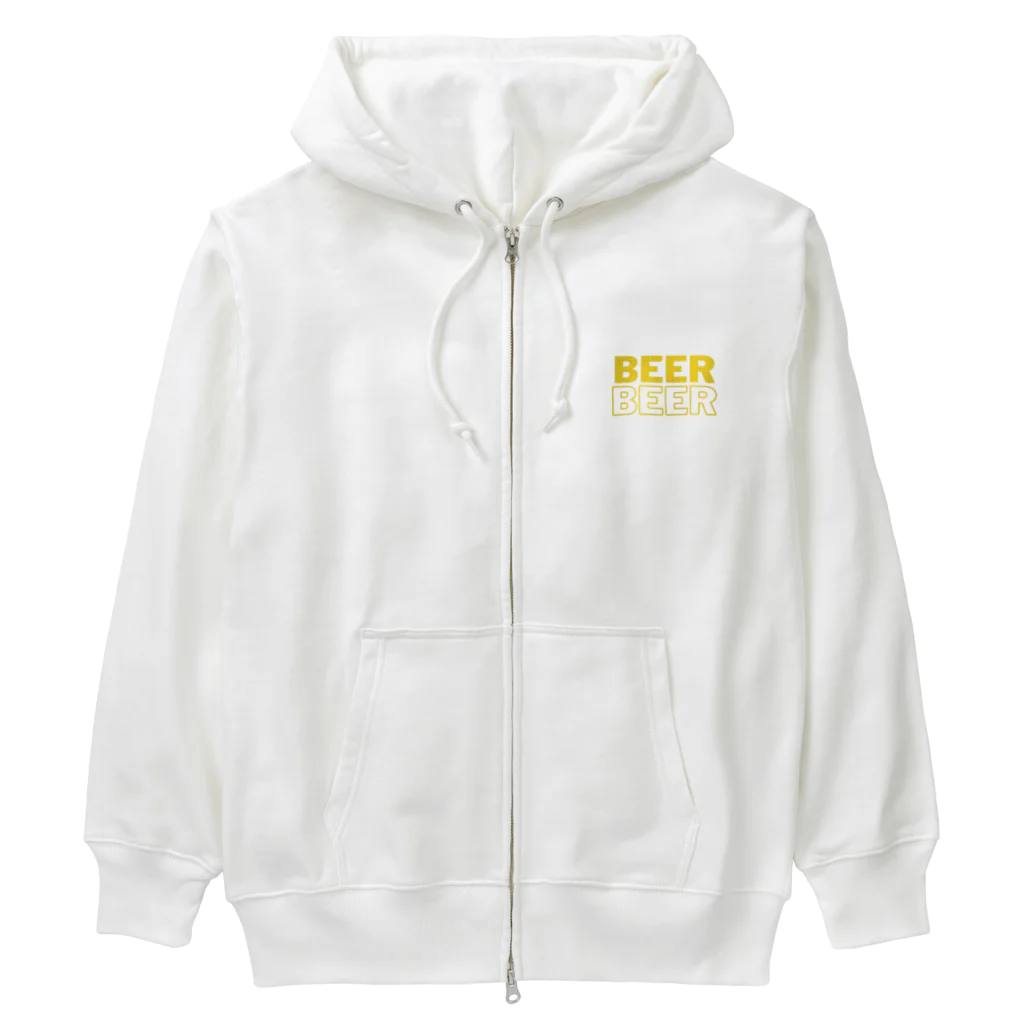 BEERのビール＆ビール(白) Heavyweight Zip Hoodie