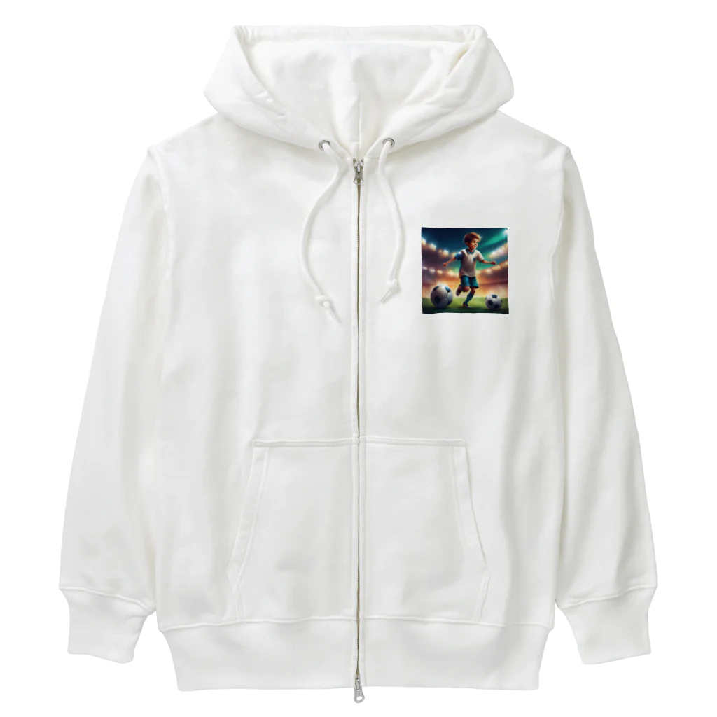 Uchi19のサッカー小僧 Heavyweight Zip Hoodie