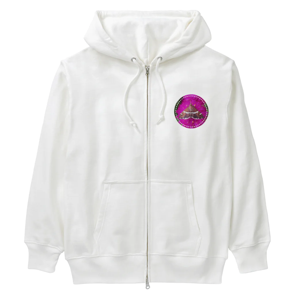 ニムニムのお部屋のシロオビノメイガ Heavyweight Zip Hoodie