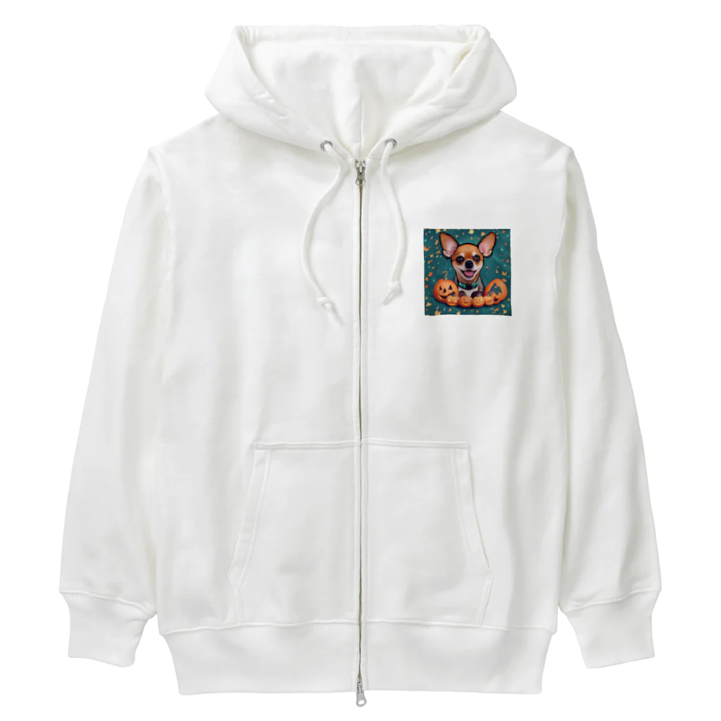 チワワ愛好家ショップの仮装の魔法✨ハロウィンの主役はチワワ Heavyweight Zip Hoodie