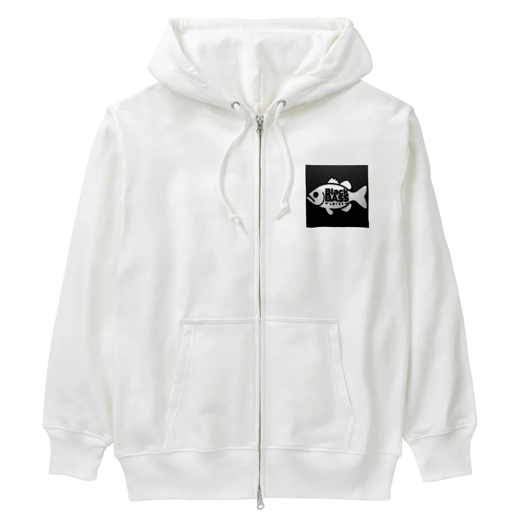 アジンガーのバスラバ黒 Heavyweight Zip Hoodie