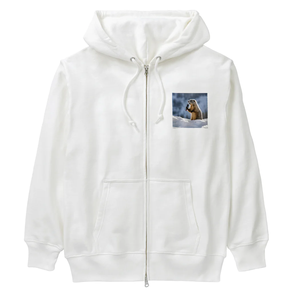 tonsoku13の歌うマーモット Heavyweight Zip Hoodie