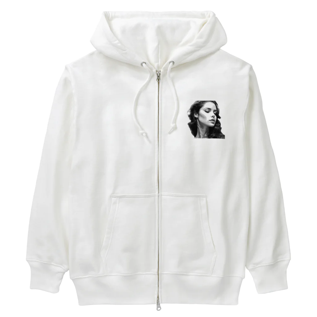 infinexus_dsgnのmonochrome woman Heavyweight Zip Hoodie