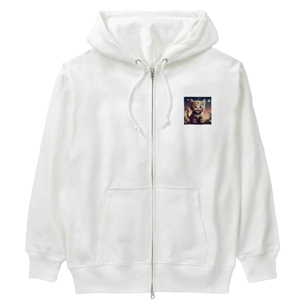 オタカラ館の笑顔の子猫グッズ Heavyweight Zip Hoodie