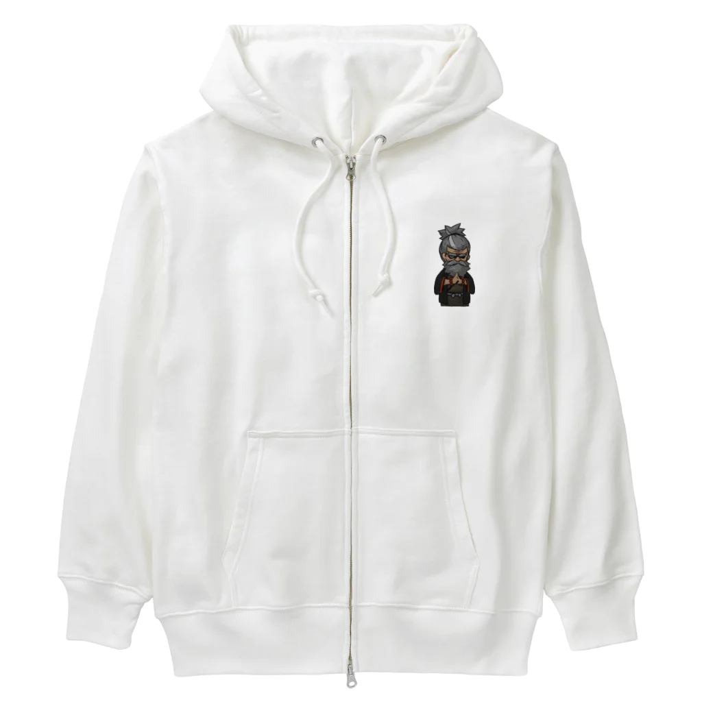 みたらし団子のふたたまちゃんの岩爺（がんじい） Heavyweight Zip Hoodie