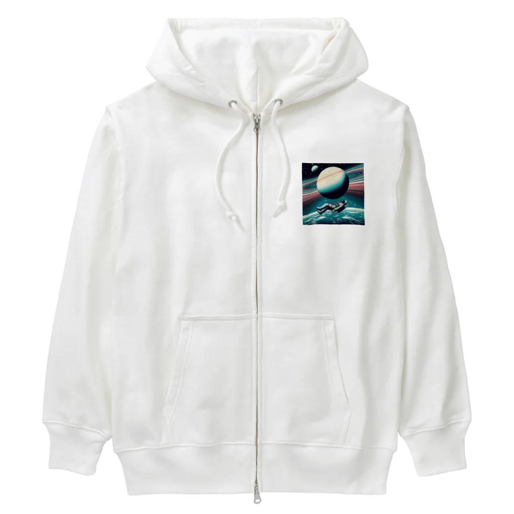 seiya_CosmicPioneerの浮遊の自由 Heavyweight Zip Hoodie