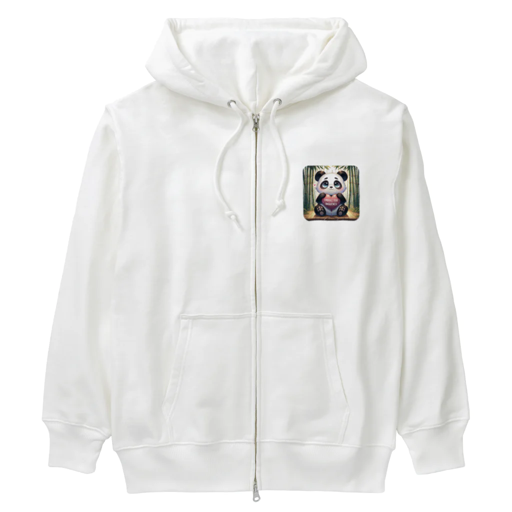 chikarabizのかわいいパンダ、イラストのグッズ Heavyweight Zip Hoodie