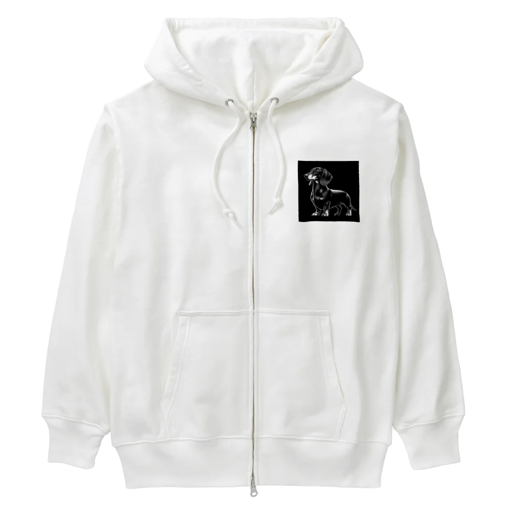 calcium369のダックスフンド Heavyweight Zip Hoodie