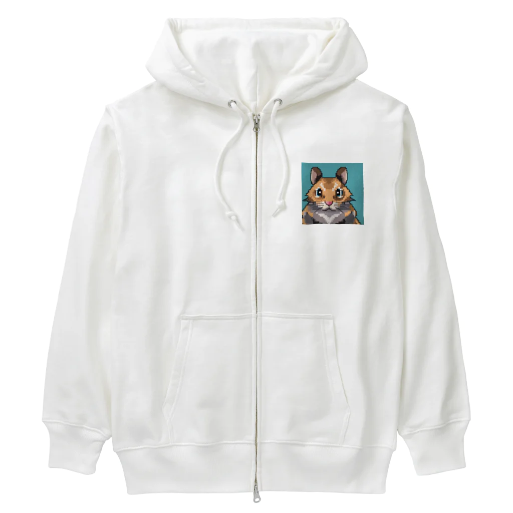 koba777のドット絵デグー Heavyweight Zip Hoodie