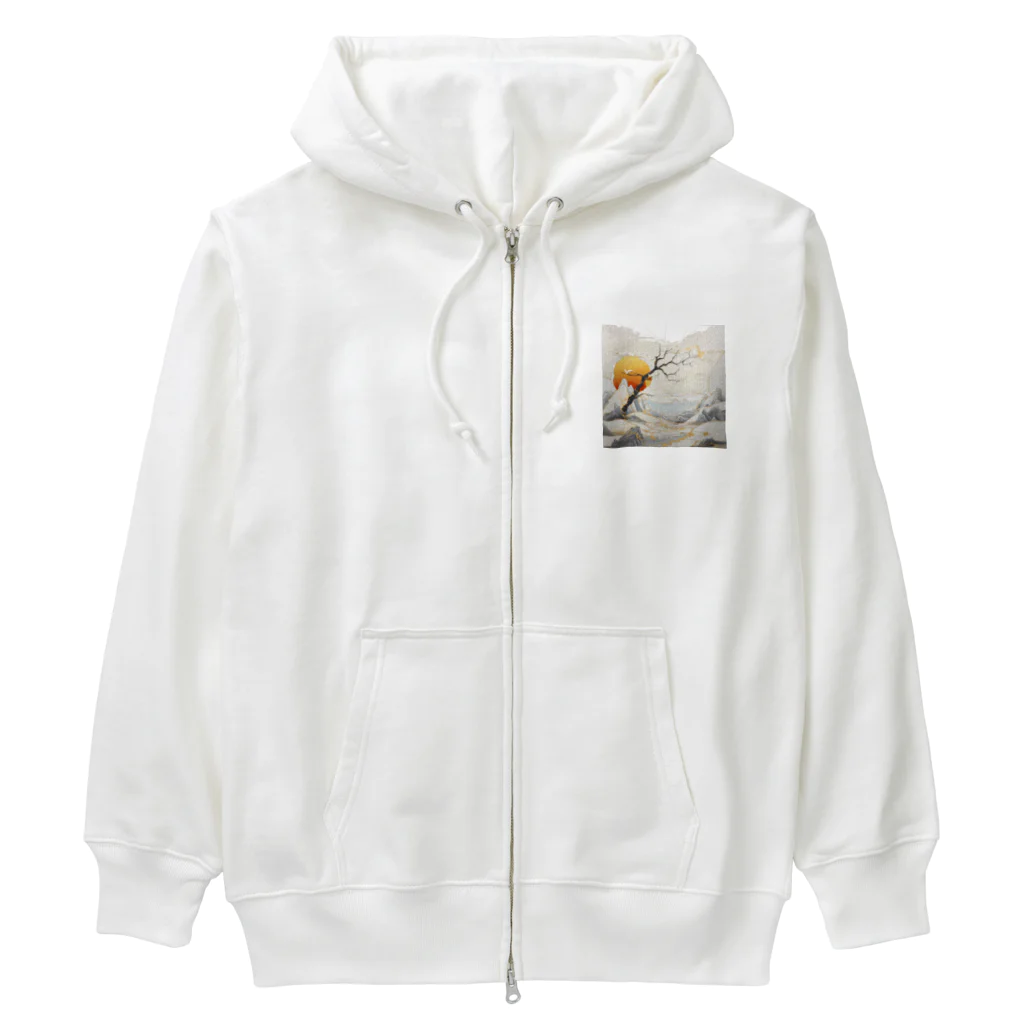 自然たいの金継ぎ；木 Heavyweight Zip Hoodie