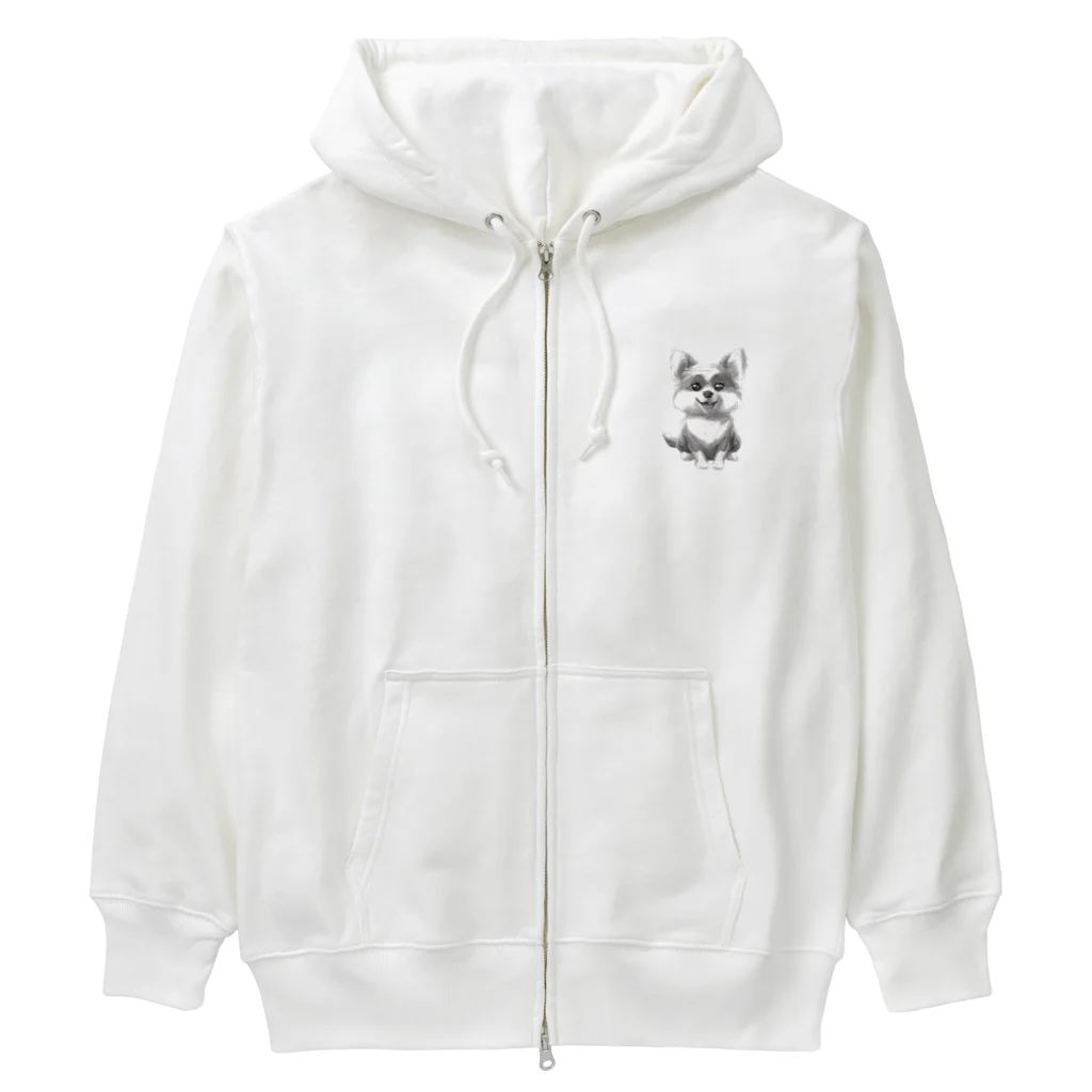 garireoの飼い主を待っている犬 Heavyweight Zip Hoodie